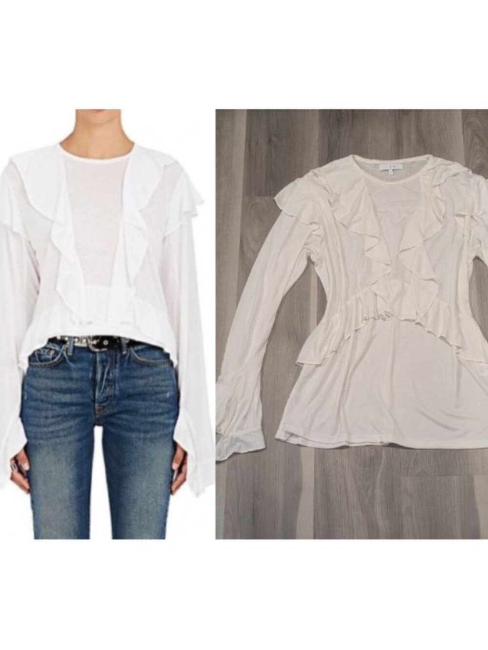 IRO | Nampa Ruffled Long Sleeve Top In White